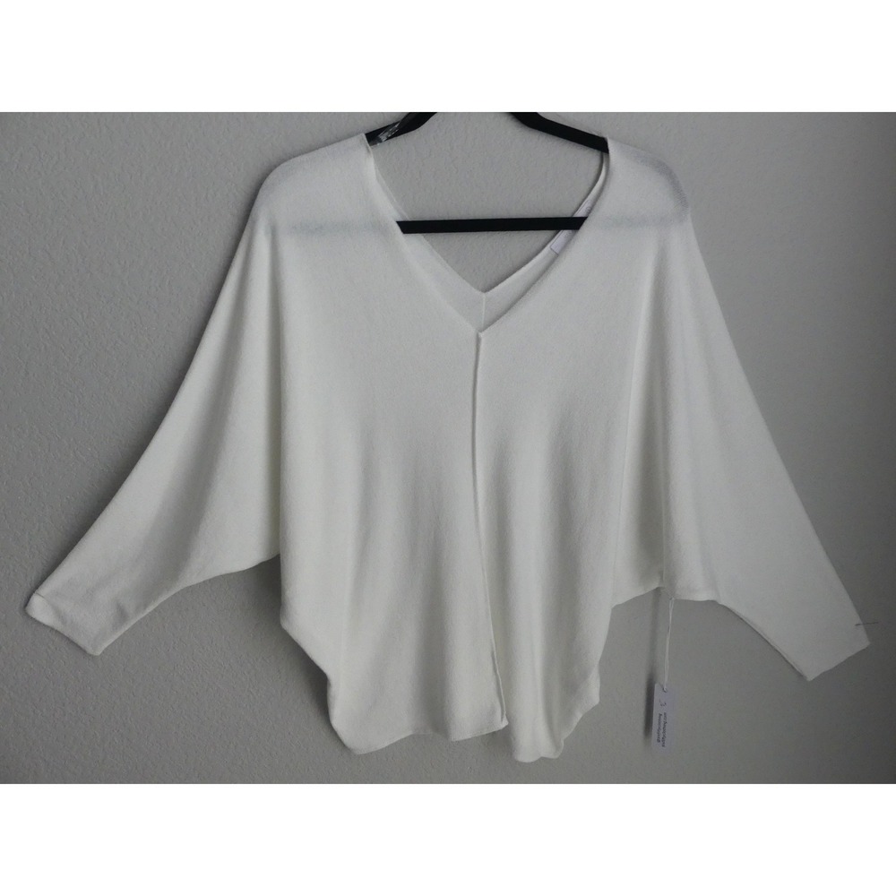 Six Fifty Double V Top Size L Ivory Doman Sleeve NWT French Terry Casual
